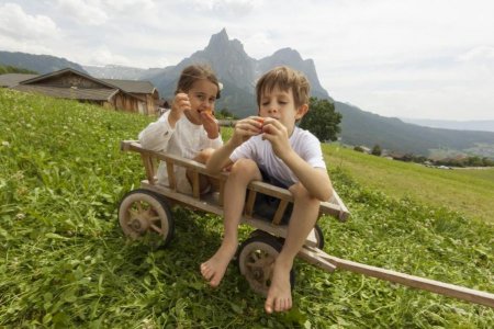 mit dem Bollerwagen unterwegs