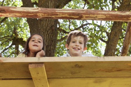 hoch hinauf geklettert